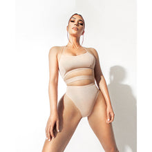 Load image into Gallery viewer, POWER MESH HALTER BRALETTE | ONYX
